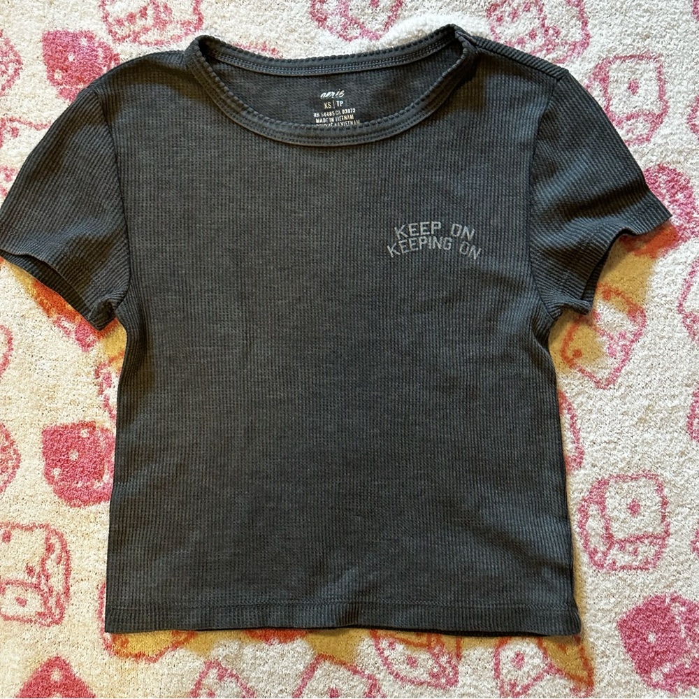 Waffle thermal baby tee